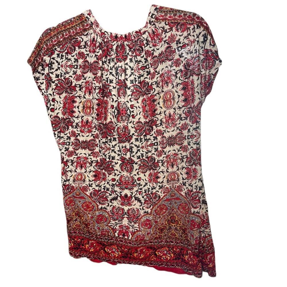 Madewell Multicolor Boho Peasant Festival Top, Relaxed, Summer, Weekend, M - Picture 6 of 8